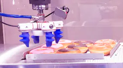 At PACK EXPO International, Soft Robotics demonstrates the picking, sorting by variety, and pack out of doughnuts at rates of up to 70 picks per minute.