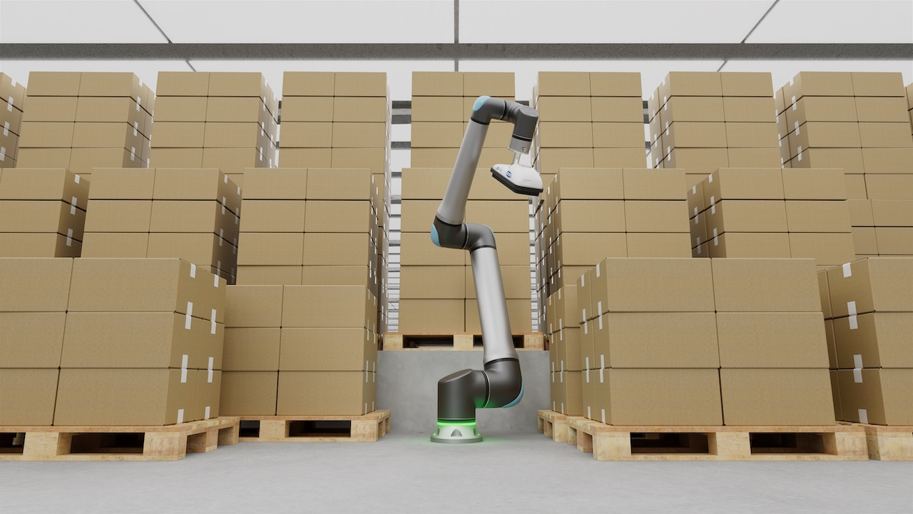 The UR20 can stack items to a height of 1800mm (5.9 feet).