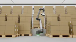The UR20 can stack items to a height of 1800mm (5.9 feet). The UR20 can stack items to a height of 1800mm (5.9 feet).