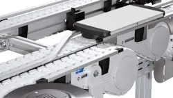 Bosch Rexroth's VarioFlow plus conveyor. Bosch Rexroth's VarioFlow plus conveyor.