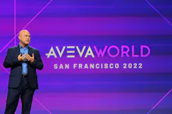 Aveva's Rob McGreevy explaining the company's technology vision at Aveva World San Francisco 2022. Aveva's Rob McGreevy explaining the company's technology vision at Aveva World San Francisco 2022.
