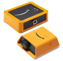 AWS Monitron gateway (top) and sensor. Source: AWS AWS Monitron gateway (top) and sensor. Source: AWS