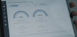 D:Ploy status screen for palletizing application. D:Ploy status screen for palletizing application.