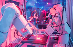 Machine vision used in a robotic work cell. Machine vision used in a robotic work cell.