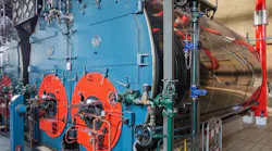Inside the boiler house of the historic Wouda steam pumping station from 1920. It is the largest of its kind and still in operation. It pumps away excess water in the province of Friesland, The Netherlands.