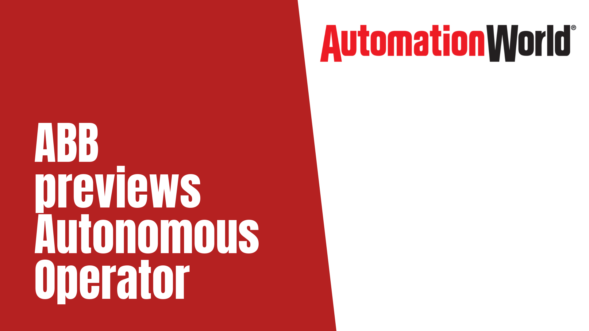 Abb Autonomous Operator Video Header