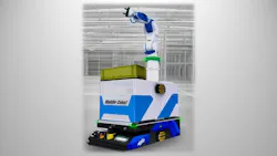 Rendering of the new Comau mobile robot under development. Rendering of the new Comau mobile robot under development.