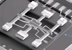 The small gyro sensor in Epson’s GyroPlus is about the size of the end of a pencil lead and provides a feedback loop on vibration in real time for robot control. The small gyro sensor in Epson’s GyroPlus is about the size of the end of a pencil lead and provides a feedback loop on vibration in real time for robot control.