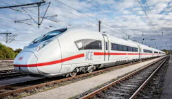 High-speed Deutsche Bahn train. High-speed Deutsche Bahn train.