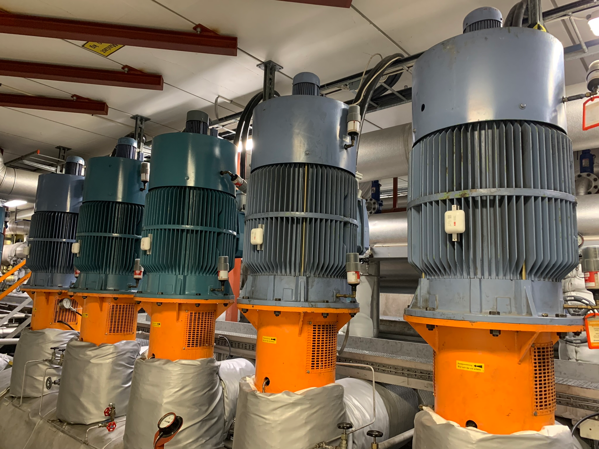 The new IE5 SynRM motors from ABB with smart sensors installed at Tatkett&rsquo;s Ronneby, Sweden, facility.