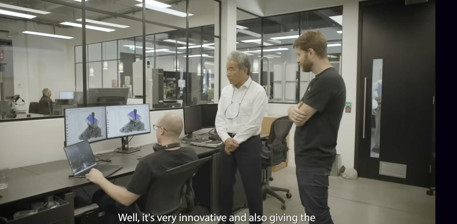Dr. Masahiko Mori, chairman of DMG Mori (a global supplier of metal-cutting machine tools for turning, milling and grinding as well as additive manufacturing) visits CloudNC to learn about CAM Assist.