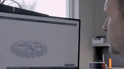 Ronnie Bernstein, head of production at BMF using Markforged’s Digital Source software.