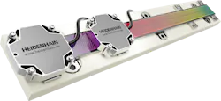 Figure 4. Two LIP6000 Dplus encoders which can detect motion on the X-axis, Y-axis, Rz rotation and thermal expansion. Source: Heidenhain Figure 4. Two LIP6000 Dplus encoders which can detect motion on the X-axis, Y-axis, Rz rotation and thermal expansion. Source: Heidenhain