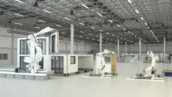 Conceptual animation of a modular housing construction factory. Conceptual animation of a modular housing construction factory.