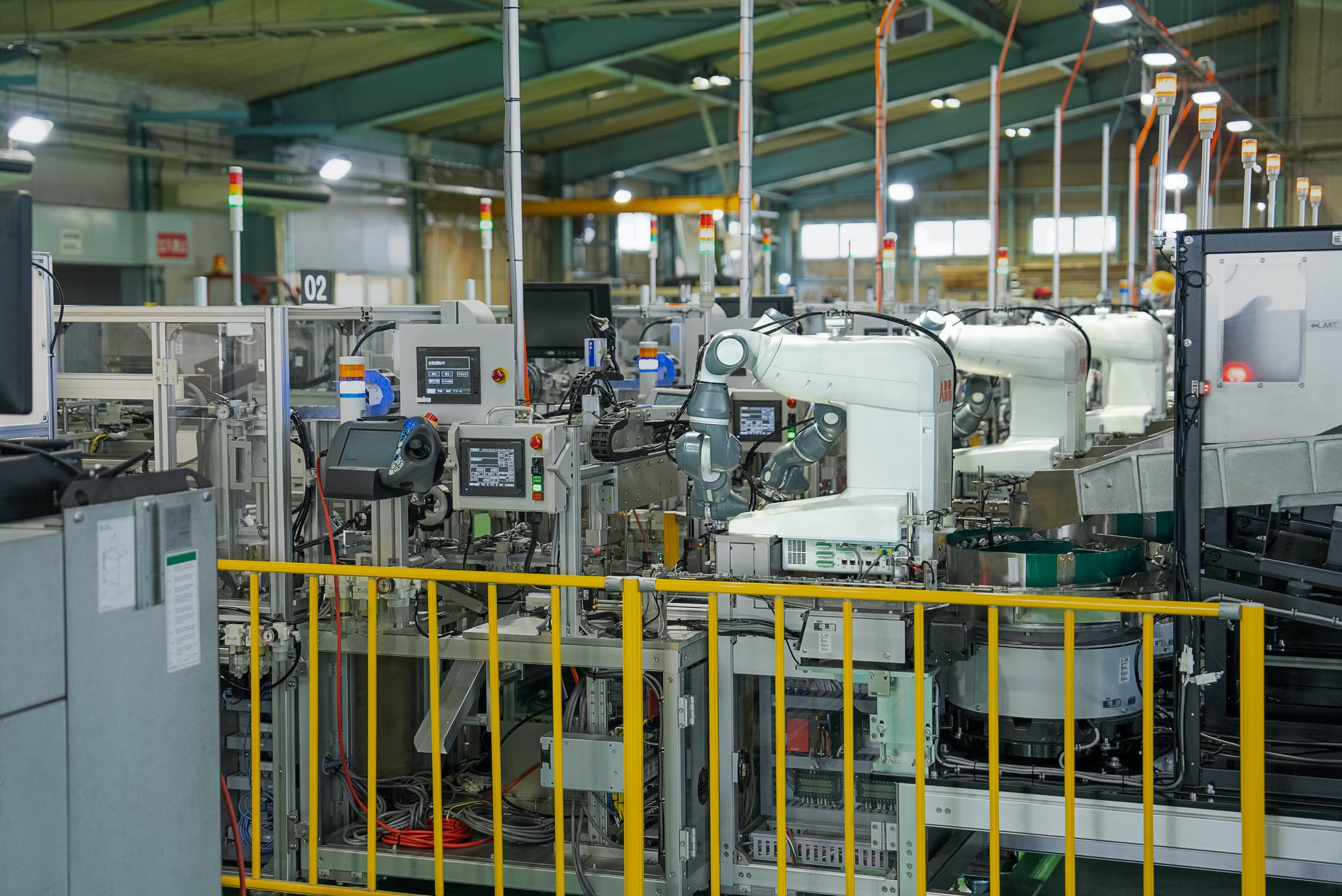 ABB YuMi cobots in operation at SUS Corp.&rsquo;s manufacturing facility.