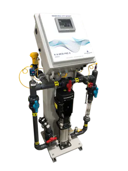 One of Specialty Water Technologies' water purification systems, which are custom-manufactured to remove specific contaminants discovered during an initial, comprehensive analysis of local water. Source: SWT