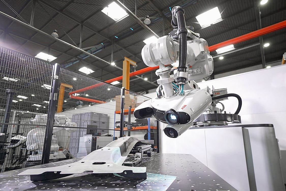 ABB&rsquo;s 3DQI robotic quality inspection cell can detect defects of less than half the width of a human hair.