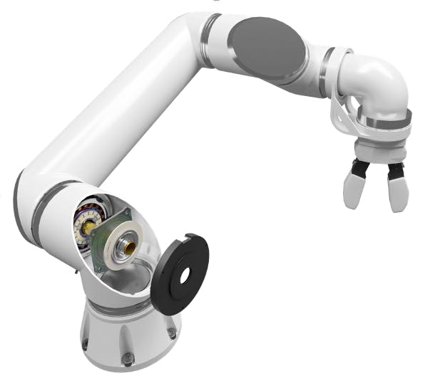 Compact cobot design enabled with KCI 120 Dplus encoder. Source: Heidenhain