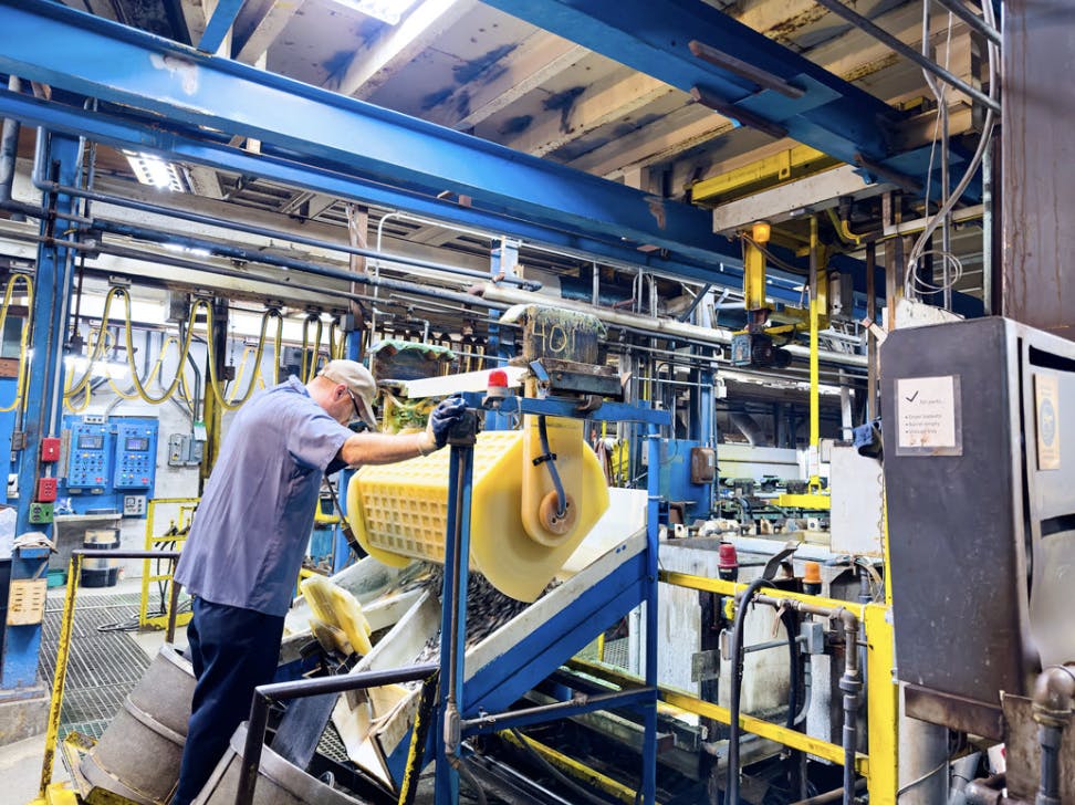 An employee working in the Varland Plating shop. Source: Opto 22
