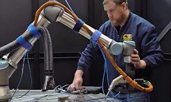 QTR improved welding efficiency with a Universal Robots cobot and an IPG handheld laser welder. Source: Universal Robots QTR improved welding efficiency with a Universal Robots cobot and an IPG handheld laser welder. Source: Universal Robots