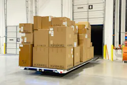 Slip Robotics SlipBot preparing to load trailer Slip Robotics SlipBot preparing to load trailer