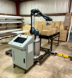 The robotic palletizing system developed by Doig The robotic palletizing system developed by Doig