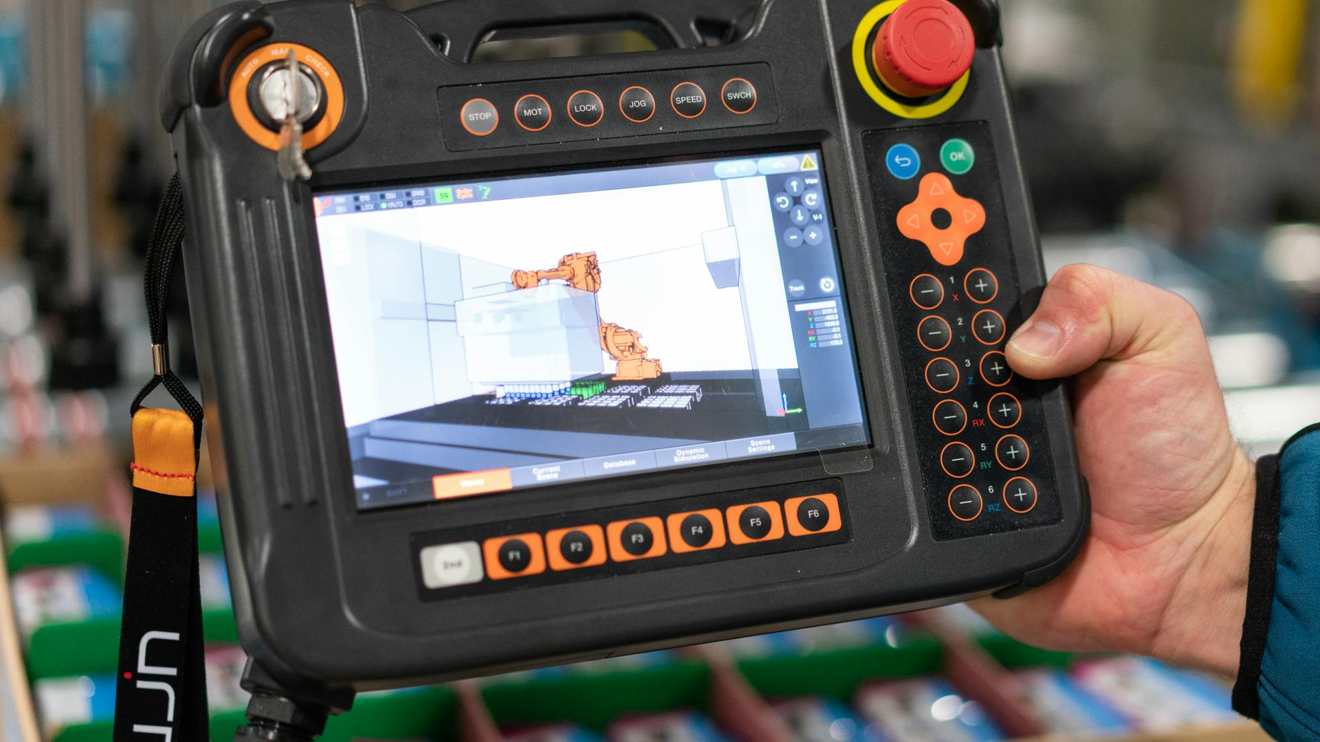 Mujin controller pendant.