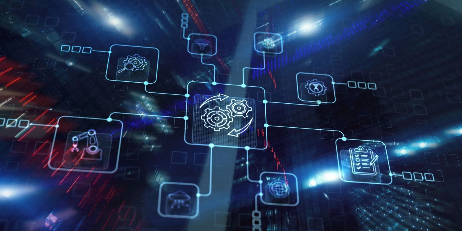 Automation icon. Software Technology Process System Business concept.