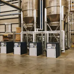 Pellet silos and controls at the new Premix facility Pellet silos and controls at the new Premix facility