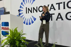 Molly Garrison from Formic onstage at Pack Expo 2025. Molly Garrison from Formic onstage at Pack Expo 2025.