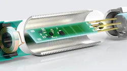 Cross-section view of an inductive sensor.