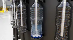 Digital twins and simulation are used to optimize manufacturing processes in near real-time like this bottling line system. Digital twins and simulation are used to optimize manufacturing processes in near real-time like this bottling line system.