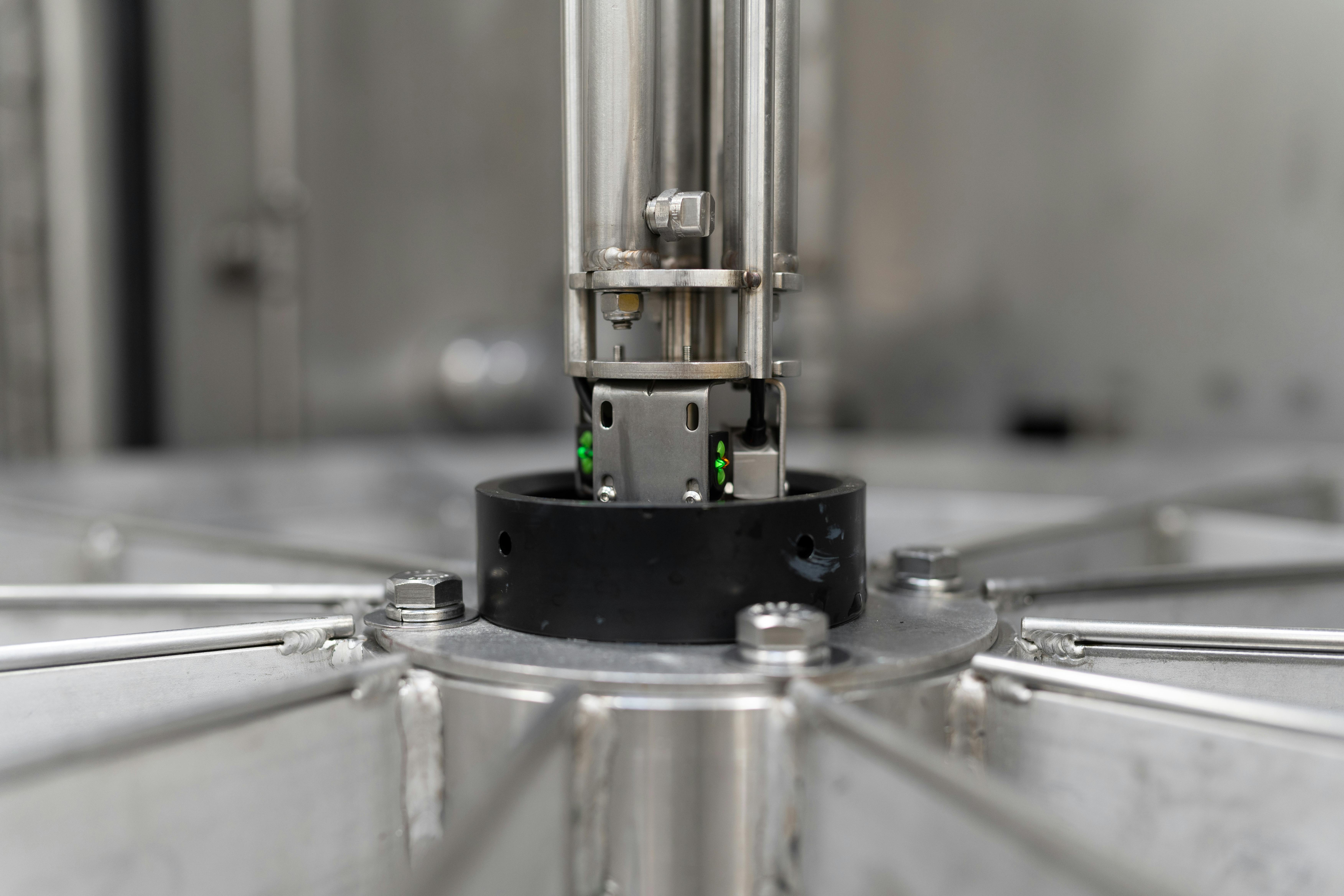 part-detection sensors inside a turntable parts washer