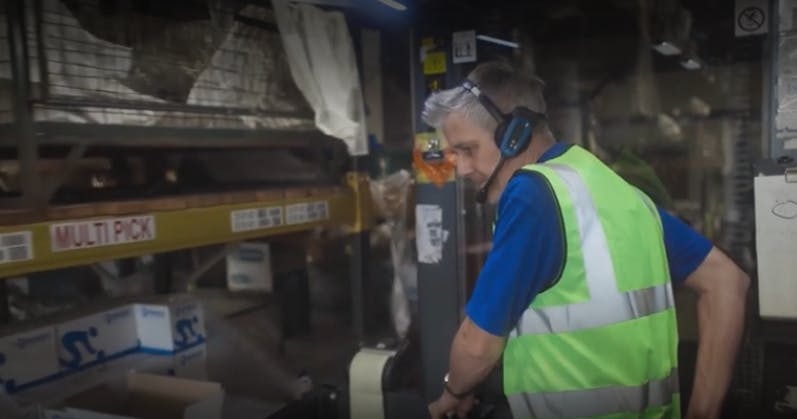 Honeywell Performance+ for Guided Work worn by a worker