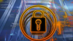 Image of padlock icon and data processing over computer servers. Global computing, digital interface and data processing concept digitally generated image. Image of padlock icon and data processing over computer servers. Global computing, digital interface and data processing concept digitally generated image.