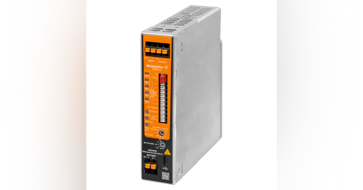 Weidmiuller Introduces Compact, Secure 24V Uninterruptible Power Supply